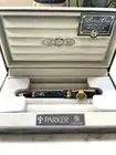Parker Duofold Centennial Ballpoint Pen Marble Blue Cap Activated In Original Bx