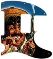 Pickguard Graphical to fit Fender Telecaster Guitar 8 Hole Humbucker Bandito