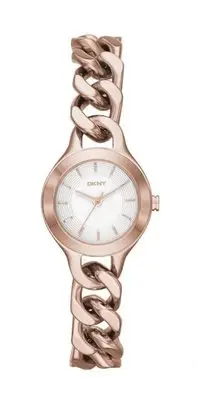DKNY 玫瑰金白面手鍊女錶 NY2214 28mm 原廠公司貨，保固兩年