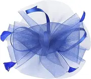 [GALPADA] Tea Party Headpiece Elegant Wedding Mesh Fascinator Headband for Women for Banquet Prom Cosplay and Themed Parties Lightweight and Comfortable Design Exquisite Blue