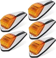 Partsam 31LED Amber Cab Marker Light Waterproof Top Roof Running Cab Lights Compatible with Peterbilt/Kenworth/Freightliner/Volvo/Western Star/Mack/International/Paccar Trailer Trucks