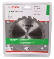 1 x Bosch Optiline Wood Circular Saw Blade 184mm - 7 1/4" 20 Teeth Fast Cut