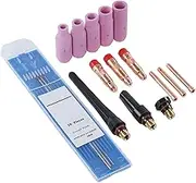 17Pcs TIG Welding Set ABS Argon Arc Welding Torch Glass Infusion Parts Set for WP17 18 26 Torch Portable Convenient To Install With Exquisite Workmanship Good Gas