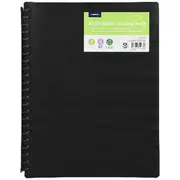 J.Burrows Recycled Refillable Display Book 40 Pockets Black