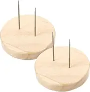 STOBAZA Sturdy Clay Doll Stand Wood Base 2pcs Crochet Doll Display Rack Easy to Assemble for Home Decor
