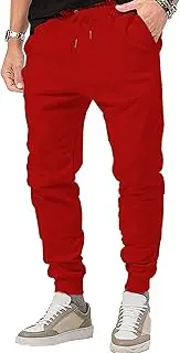 [Generic] Men's Basic Casual Comfort Joggers Pants Drawstring Solid Outdoor Trousers Lightweight Athletic Hiking Pants