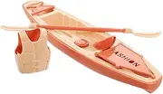 ifundom 1 Set Realistic Plastic Boat Models with Paddles Life Jackets Kayak Ornaments for Office Decor Home Decoration Collector Item for Nautical Enthusiasts
