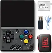 Miyoo Mini V4 Retro Game Console,Portable Handheld Video Game Console ，2.8 inch IPS Screen 750x560 Resolution Screen with 128GB Card 11000+ Games, Linux System (Black, 128G)