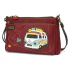 Chala Bus Deluxe Crossbody RFID Protected Vegan Leather Bag (Burgundy) NWT