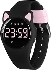 [aswan watch] Digital Watch Children Girls Boys with Pedometer, Alarm Clock, Stopwatch, Light, Date Sports Watch without App and Mobile Phone with Silicone Strap