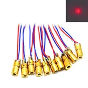 100pcs Mini 650nm 1~5mW Red Laser Module Diode LED Lights 3V (Dot)6x10mm