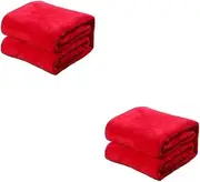 GLSTOY 2pcs Super Soft Fleece Blanket for Pet Luxurious Faux Fur Throw for Puppy Bedding