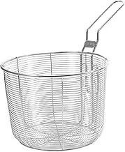 EXHUMKY Food Mesh Basket Strainer Stainless Steel Noodle and Pasta Colander for Deep Frying Cooking and Hot Pot Use Convenient Hook Handle for Easy Draining