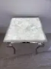 White Quartz Stone Coffee Slab Top, Agate Quartz Lit Up, Living Room Table Decor