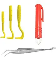 Tick Remover Tool - Tick Remover Tweezers | Tick Remover For Dogs | Painlessly Tick Remover Tool | Tick Remover Kit | 6pcs Flea Remover Tools Set | Flea Remover Comb Lice Supplies For Pet