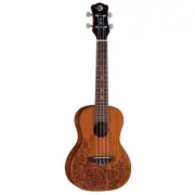 Luna MO MAH Mahogany Concert Ukulele Lizard Design Aquila Strings w/ Gig Bag