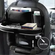HEAVY Leather Car Back Seat Organizer w/ Tray Table & Storage Pockets