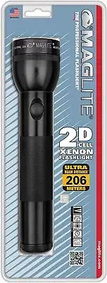Maglite Heavy-Duty Incandescent 2-Cell D Flashlight, Black New