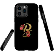 For iPhone 14 Pro Max Case Tough Protective Cover, Embellished Letter B