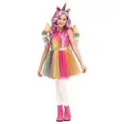 Rainbow Sequin Unicorn Costume, Large 12-14