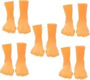 5Sets Vinyl Foot Puppets Interactive Finger for Storytelling and Educational Play for Parties and Fun Activities Left Right Foot Design