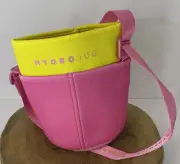 Hydro Jug Neoprene Flask Cooler Yellow & Pink Shoulder Strap magenta Pro Sleeve