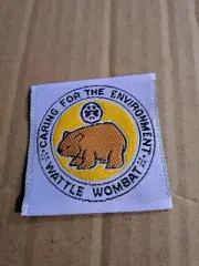 Caring For The Environment Wattle Wombat Girl Guide Badge - Lilac