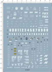 Detail Up 1/100 MG RGM-96X Jesta GDM Figure Markings Water Slide Decal