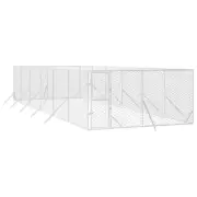 Dog Kennel 4x12x2m Large Metal Outdoor Pet Cage Fence Run Enclosure Pen House