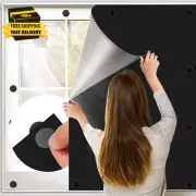 Magnetic Blackout Window Cover No Drill Cuttable 100% Black Out Windows Film R
