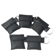 50pcs First Aid CPR Masks CPR Face Shield Rescue Training One way Valve Black