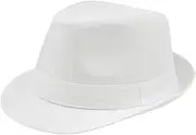 [MOTWUSI] Fedora Hats for Men Classics Autumn Winter Short Brim Felt Panama Hat Vintage Top Trilby Mens Hat Gentleman Fedora White
