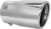 Car Muffler Tip - Stainless Steel to give Chrome Effect - To Fit 2 to 2 3/4 inch Exhaust Pipe Diameter - Installation Clamps Included by TriTrust