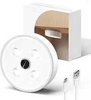 EZVALO Puck Lights, Motion Sensor Rechargeable LED Light,2Color Temperatures Wireless Puck Lights Group Control, Dimmable Under Cabinet Lighting Closet Light (1 Pack)
