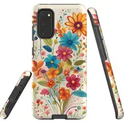 For Samsung Galaxy S20 Tough Protective Cover, Floral Symphony