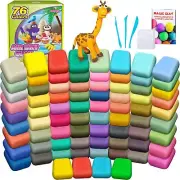 ESSENSON Air Dry Clay 76 Colors, Modeling Clay for Kids, DIY Molding Magic Clay