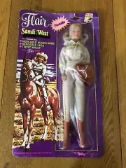 VINTAGE NEW SEALED TOTSY FLAIR SANDI WEST POSEABLE 11.5” COWGIRL DOLL SPARKLY