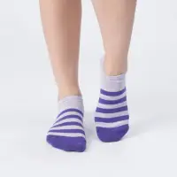 在飛比找momo購物網優惠-【aPure】PureSocks除臭襪女花紗條紋船型襪(紫)