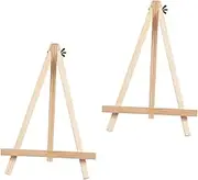 iplusmile 2Pcs Mini Wood Easel Display Rack Small Tripod Bracket for Photos Art and Books for Students Artists and Events for Weddings and Celebrations