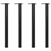 vidaXL 4 Height Adjustable Table Legs Black 870 mm