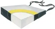 Wedge Foam Soft Foundation 18" Two Color Vinyl Cushion W/Polyester Cover, 4X2"