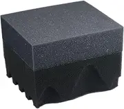 Tire Applicator - Tire Shine Foam | Absorbent Ergonomic Handle Foam Wax Wave Design Brush for RV Truck Auto Glass Polishing Wheel Coating Application