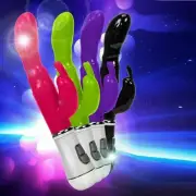 Rabbit Vibrator Dildo G-Spot Clitoris Vibe Dildo Wand Massager Female Sex Toys