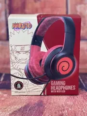 NARUTO Gaming Headphones RED/BLACK w/Red LED & Adjustable Mic - HP-1207-RED