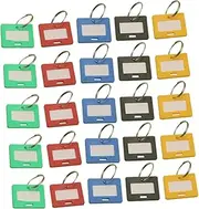 SHINEOFI 50pcs Key Ring Label Tags Metal Keychain Numbered Tags Home Office Travel Id Label for Efficient Key Management