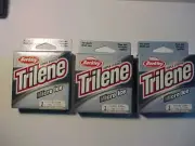 3 SPOOLS BERKLEY TRILENE MICRO ICE 2 LB 330 YDS CLEAR LINE STEEL ICE FISHING