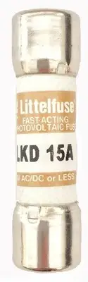KLKD SERIES 15A 10x38 FUSES. 600VAC/DC FAST-ACTING gPV Photovoltaic Fuse - 10/Bx