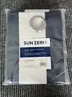 Sun Zero Curtain Panels (4) Lichtenberg 54" x 95" Navy & White Stripes- New