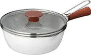 Wahei Freiz ToMay Dolce RB-2165 Multi Frying Pan, 8.7 inches (22 cm), Induction Compatible, Gas Strainer, Strainer, Strainer, Frying, Boiling, White, PFOA Free, Fluorine Resin Processing