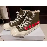 在飛比找蝦皮購物優惠-川久保玲 二手PLAY Converse 綠色高筒帆布鞋